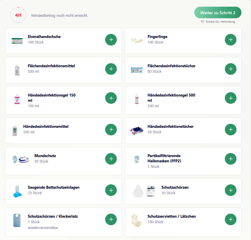 Pflegebox im Wert von bis zu 42€ kostenlos, monatlich geliefert. Nutzen Sie Ihren gesetzlichen Anspruch mit der Pflegebox - ganz nach Ihren Bedürfnissen.